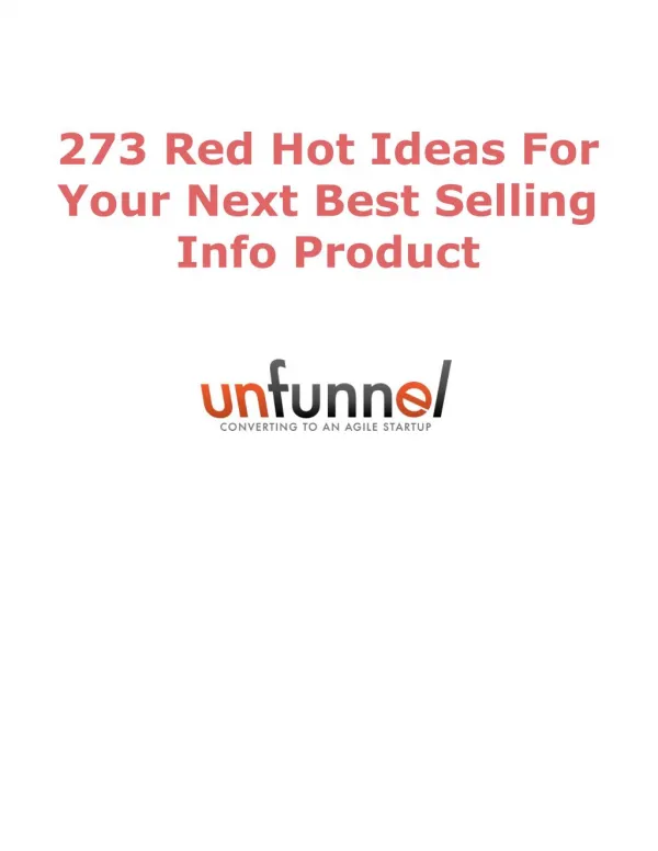 273 Info Product Ideas For 2016
