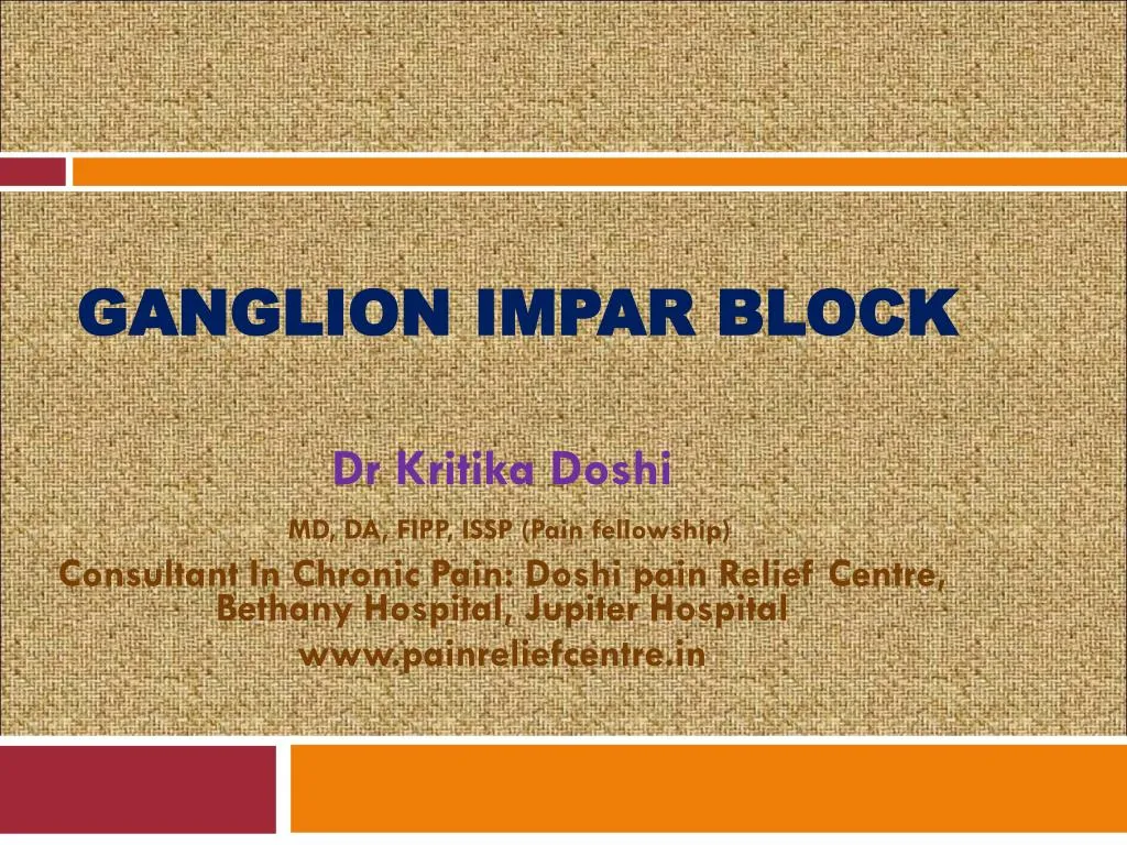 ganglion impar block