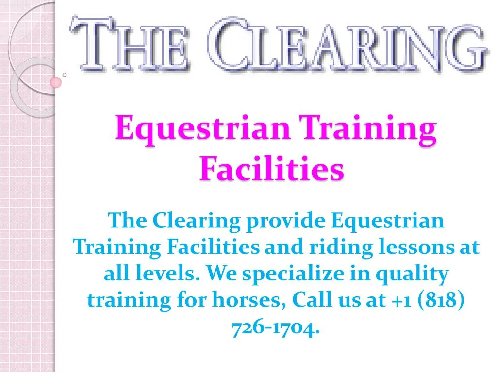 equestrian training facilities