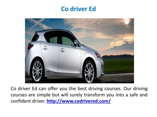 Drivers Ed online Colorado