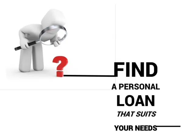 Find a Personal Loan that Suits Your Needs