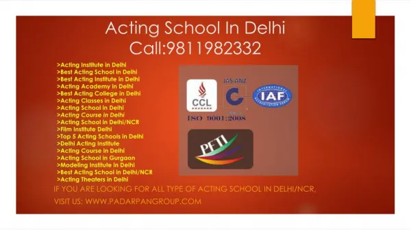 Acting Course After 12Th, Best acting School in Delhi NCR, Acting Institute in Delhi, Film Institute Delhi