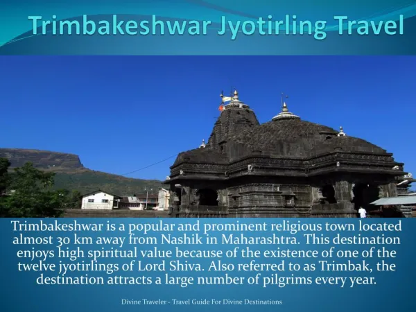 Trimbakeshwar Jyotirling Travel - Divine Traveler