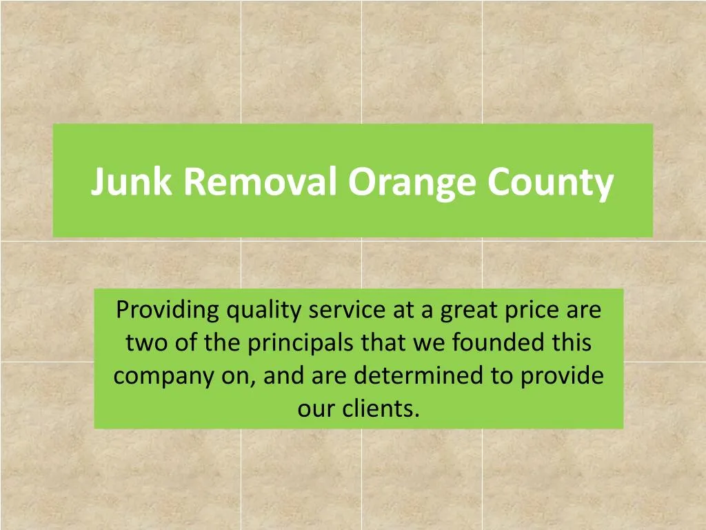 junk removal orange county