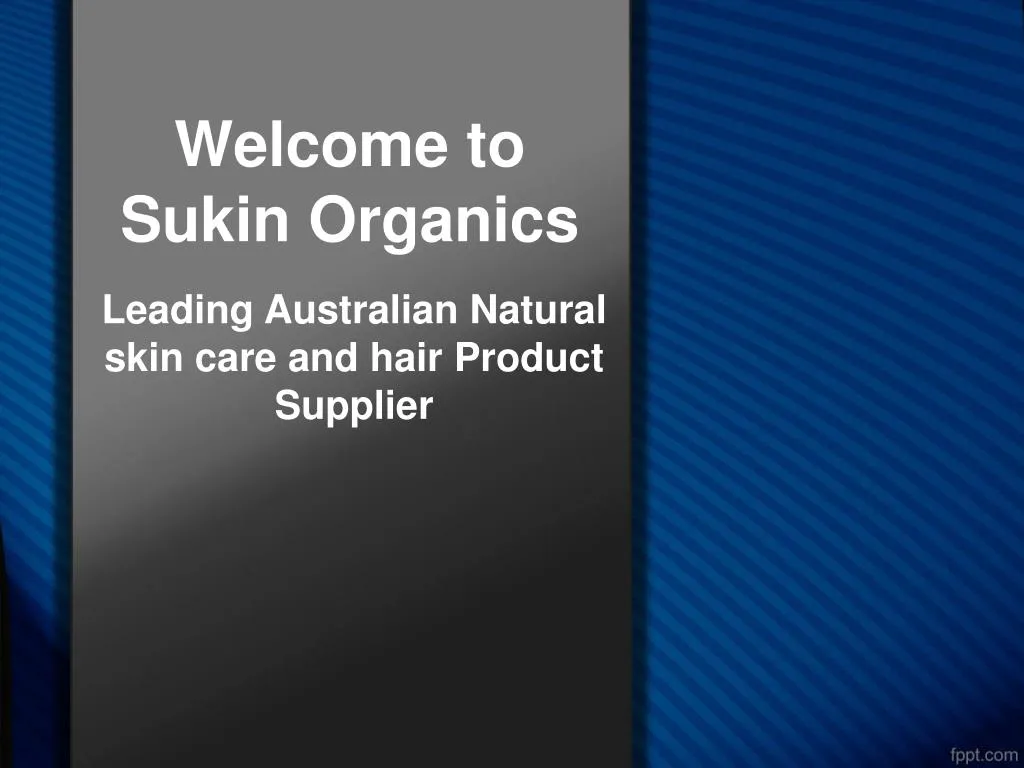 welcome to sukin organics