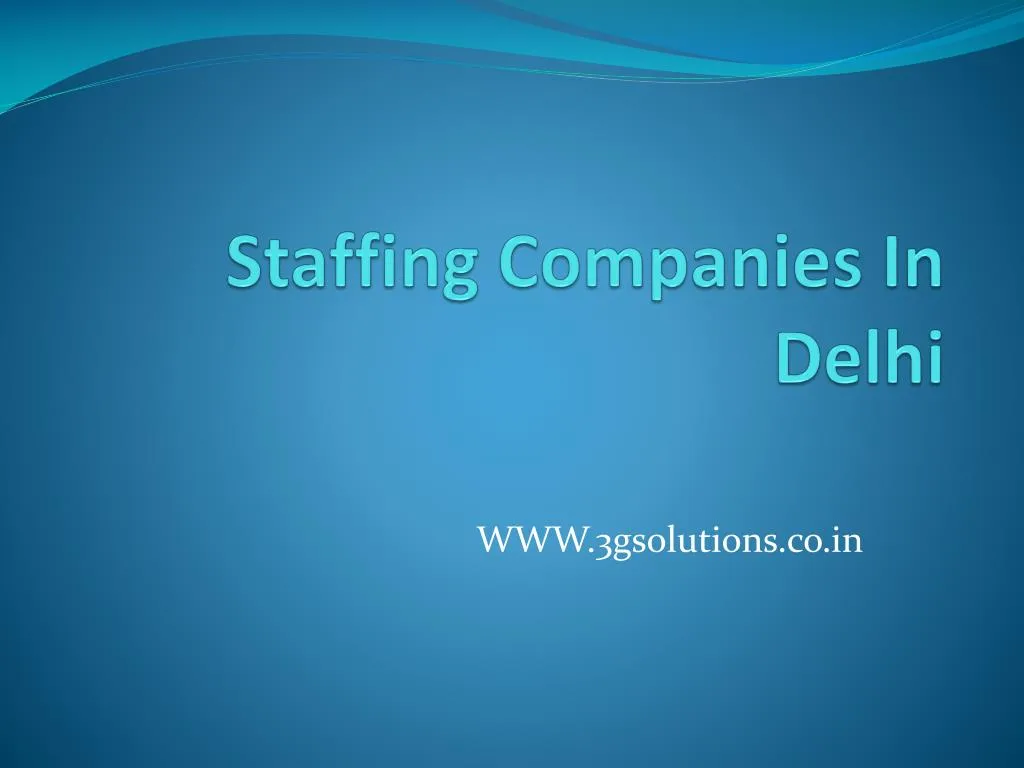 staffing companies in delhi
