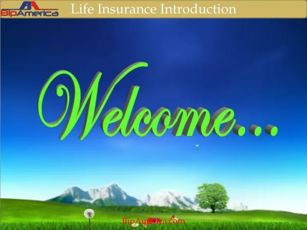 Life Insurance Introduction