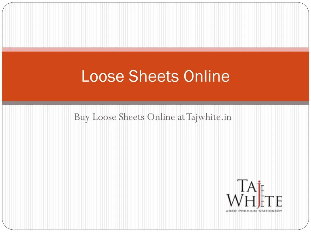 loose sheets online