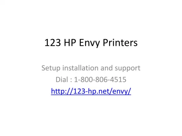 123 HP Envy Printers - 123.hp.com
