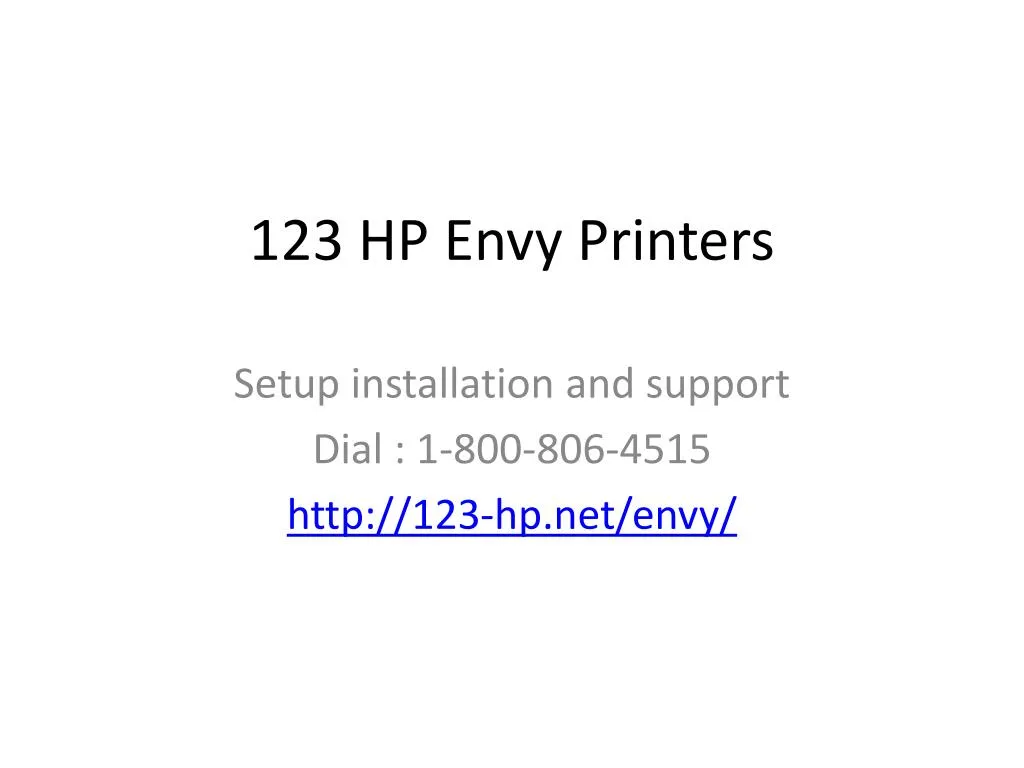 123 hp envy printers