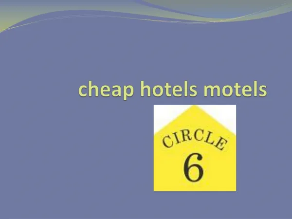 cheap hotel motel