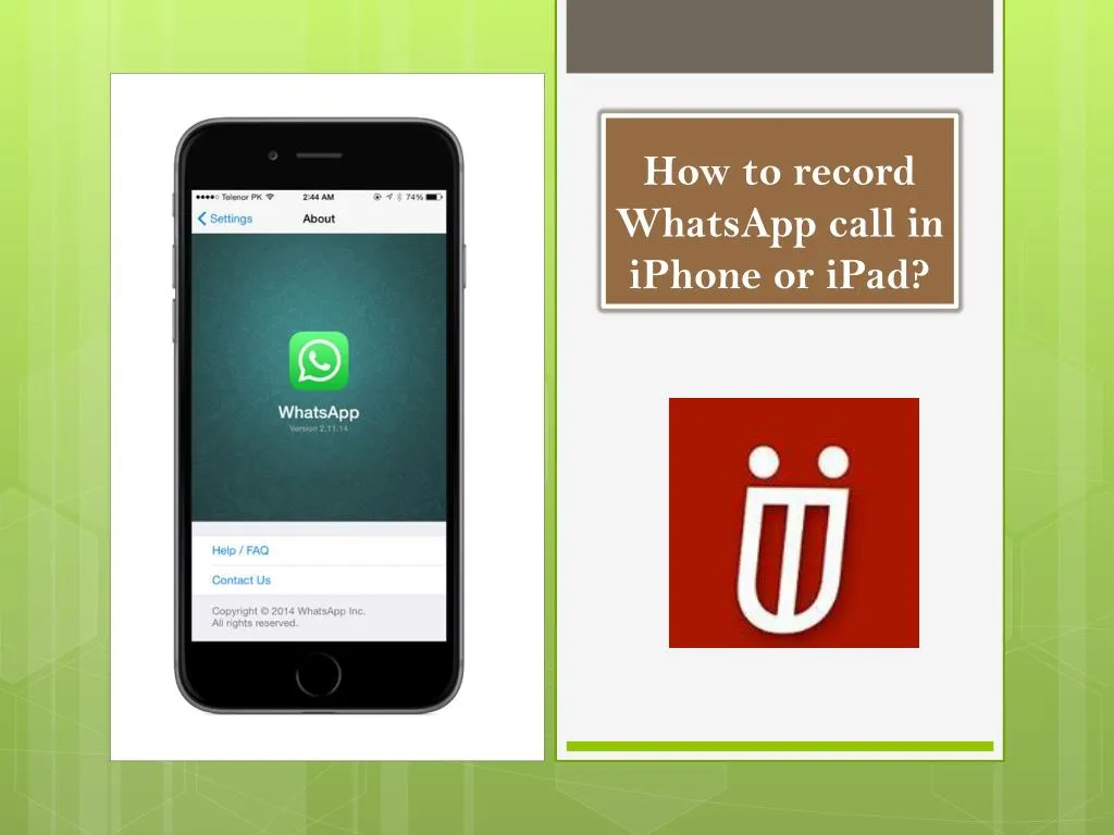 how to record whatsapp call in iphone or ipad