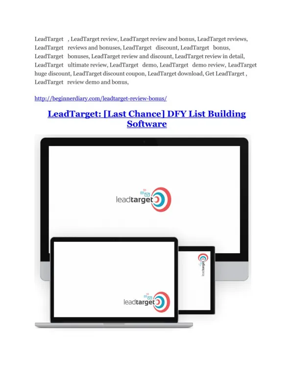 LeadTarget Review - 80% Discount and $26,800 Bonus