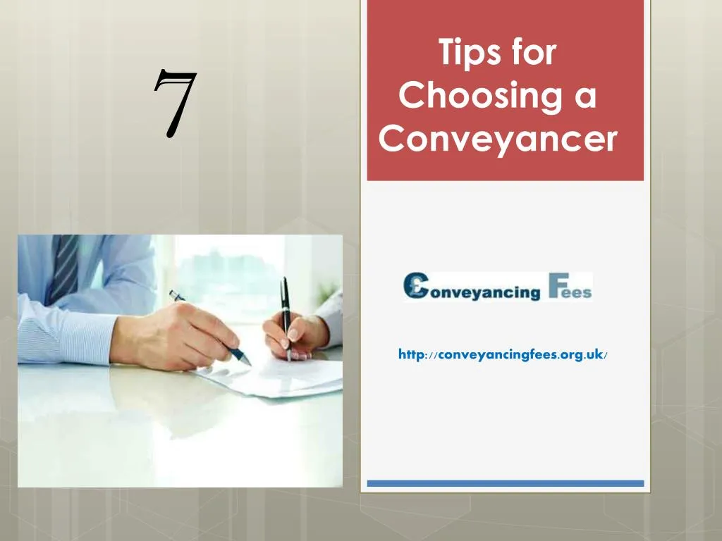 tips for choosing a conveyancer
