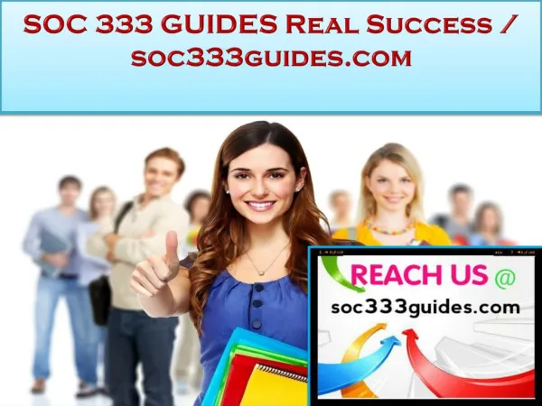 SOC 333 GUIDES Real Success /soc333guides.com