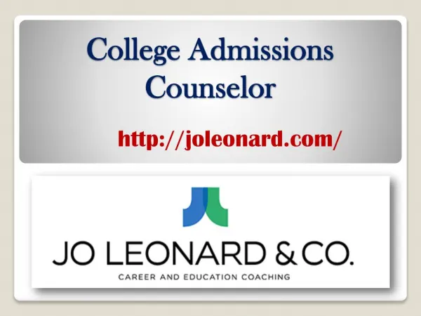 College Admissions Counselor - joleonard.com
