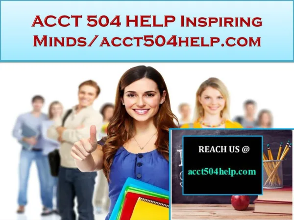 ACCT 504 HELP Real Success / acct504help.com