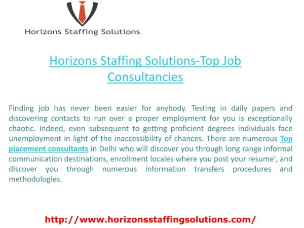 Horizons staffing solutions-Top Job Consultancies