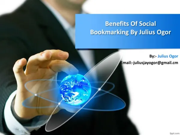 Benefits of social bookmarking by julius ogor