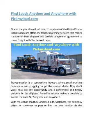 How to Get Hired at Top Trucking Companies | pickmyload.com - slide 1