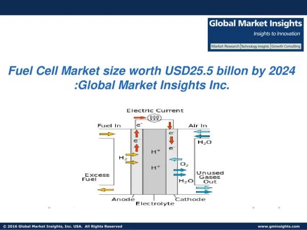 Fuel Cell Market size worth USD 25.5 billon by 2024: Global Market Insights Inc.