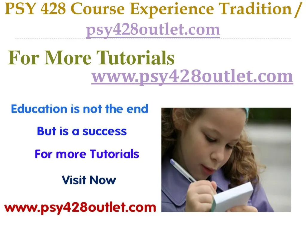psy 428 course experience tradition psy428outlet com