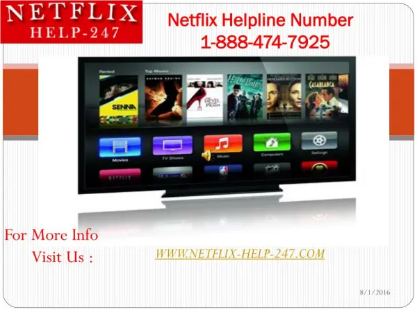 Toll Free 1-888-474-7925 (USA & CANADA) Netflix helpline number