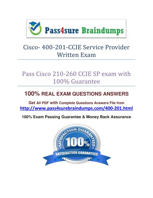 Pass4sure 400-201 Study Guide