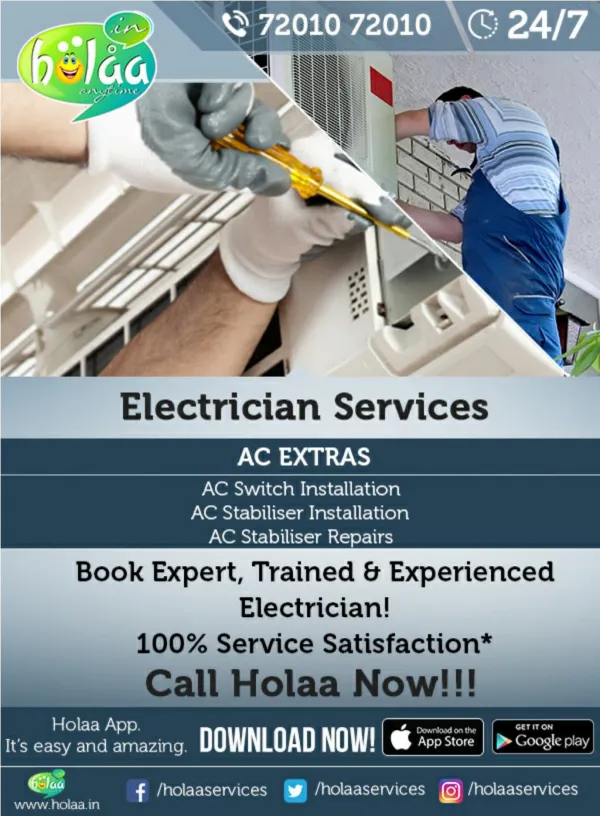 The Best Way To Electrician Services in Ahmedabad: HOLAA