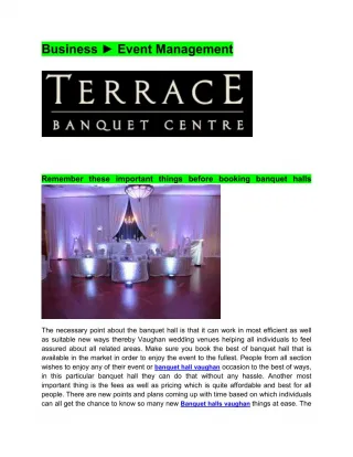 Vaughan wedding venue - slide 1