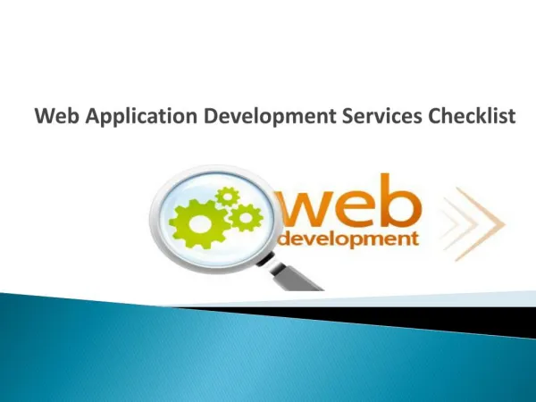 Web Application Development Services Checklist
