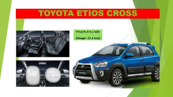 Gleaming Toyota Etios Cross Price in India, Review, Pics, Specs & Mileage