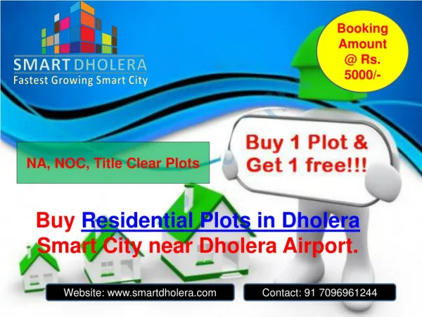 Residential plots for sale in Dholera SIR