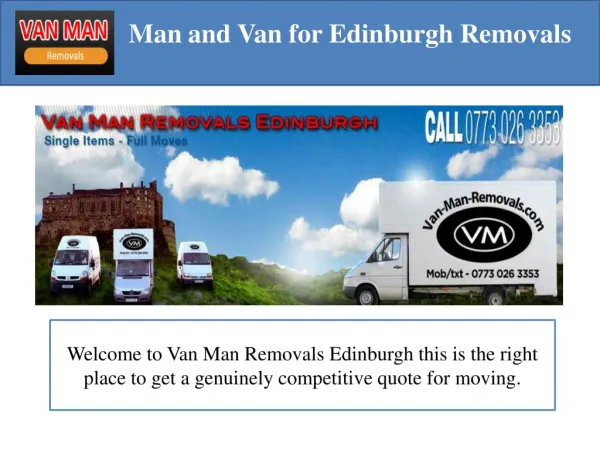Van Man Removals in Edinburgh