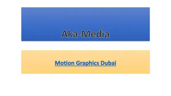 Motion Graphics Dubai