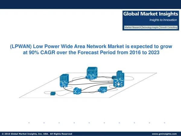 (LPWAN) Low Power Wide Area Network Market size is expected to grow at 90% CAGR over the forecast