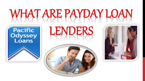 What are Payday Loan Lenders
