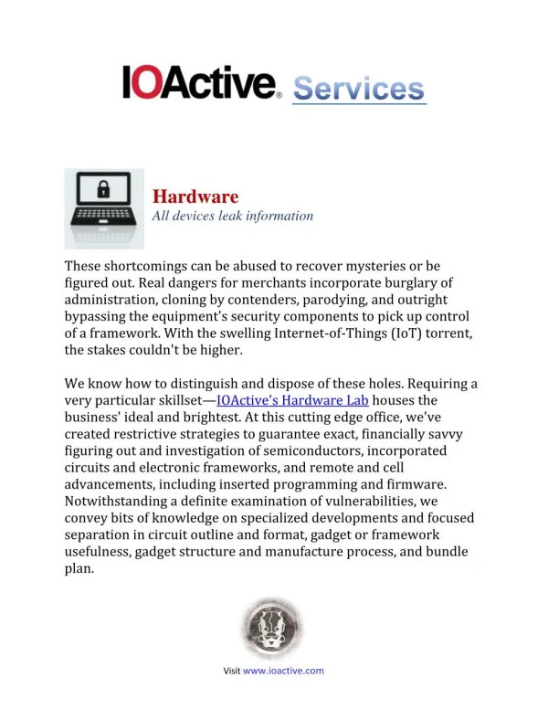 IOActive Services