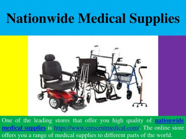 Nationwide Medical Supplies & Medical Equipment