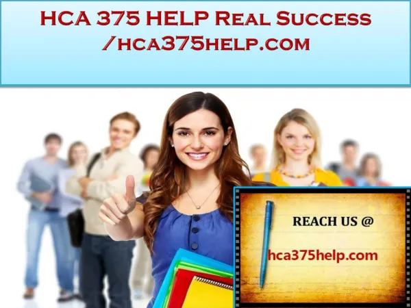 HCA 375 HELP Real Success /hca375help.com