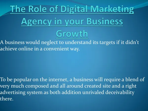 Important Role Of Digital Marketing Agency in your Business Growth