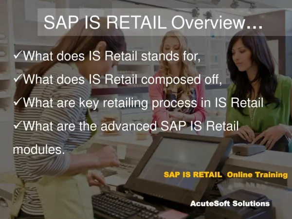 SAP IS RETAIL OVERVIEW