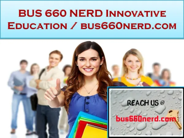 BUS 660 NERD Innovative Education / bus660nerd.com
