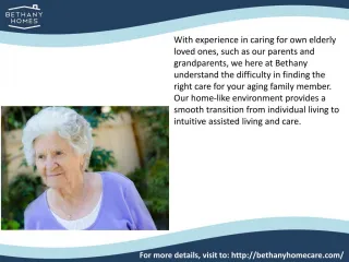 Assisted living care - slide 1