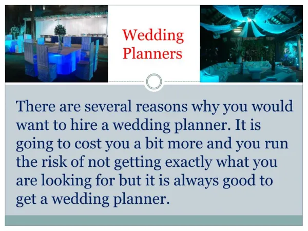 Things to Consider When you are looking for a Wedding Planner