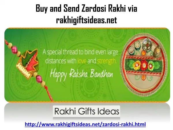 Celebrate this Rakhi with rakhigiftsideas by Send Zardosi Rakhi to Your Bro..!!
