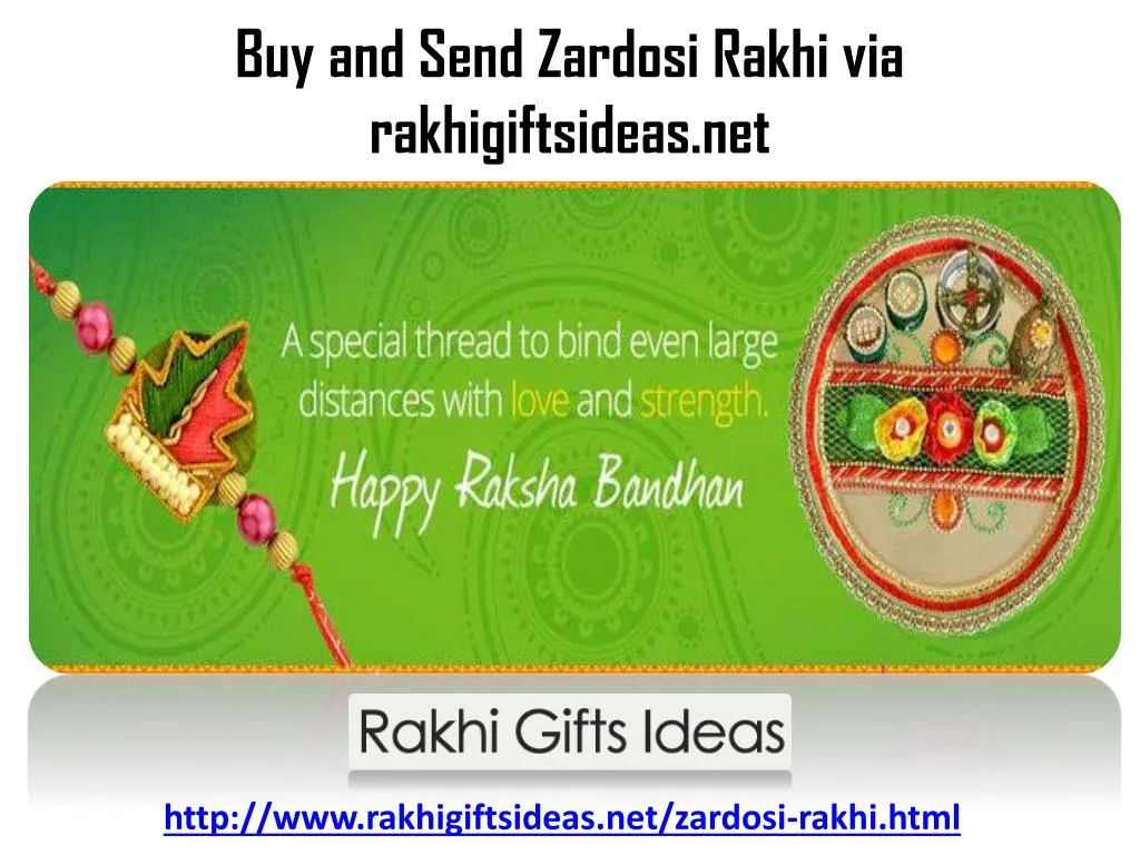 buy and send zardosi rakhi via rakhigiftsideas net