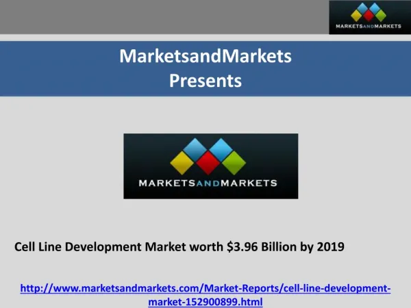 Cell Line Development Market worth $3.96 Billion by 2019