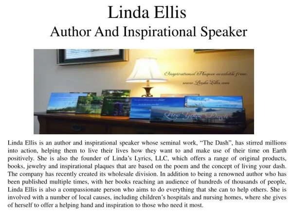 Linda Ellis - Author And Inspirational Speaker