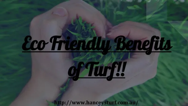Eco Friendly Benefits of Turf!!